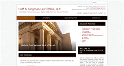 Desktop Screenshot of huffandjungmanlawoffice.com